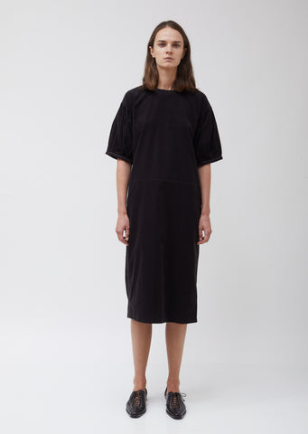Light Corduroy Balloon Sleeve Dress