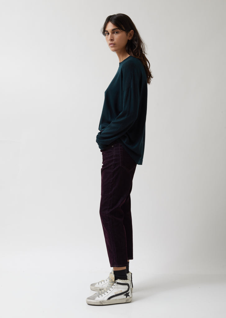 Purple Velvet Shorty Pants