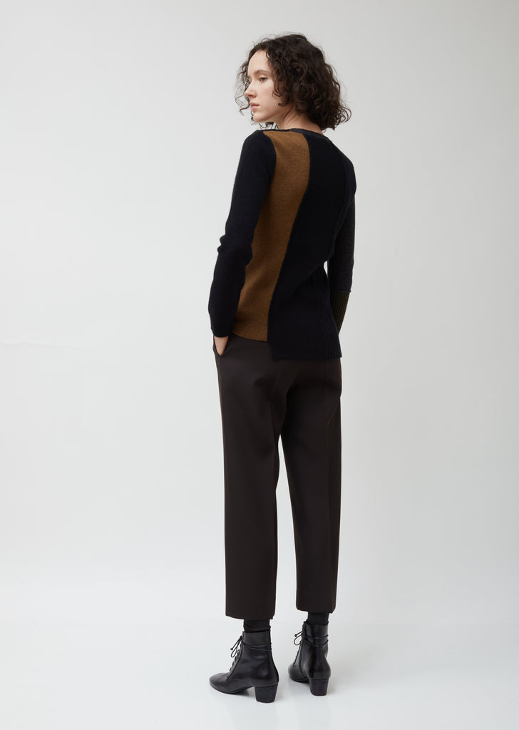 Wool Cashmere Blend Patchwork Sweater