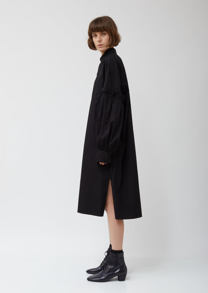 Layered Sleeve Shirtdress