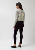 Purple Velvet Mini Skinny Pants