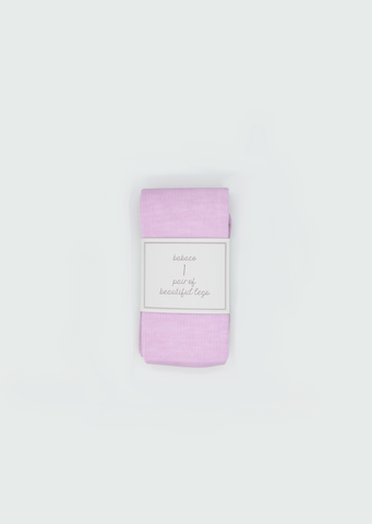 Fine Merino Wool Ribbed Tights — Pink