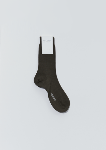 Fine Merino Plain Sock — Bayleaf