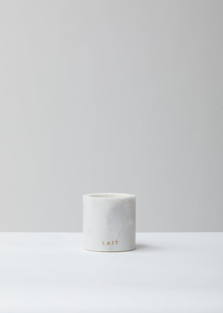 No. 7 Smoke Milk Medium Marble Candle