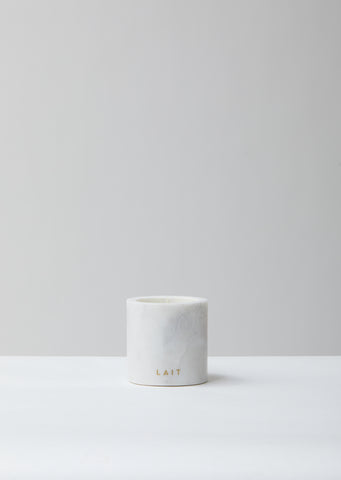 No. 7 Smoke Milk Medium Marble Candle