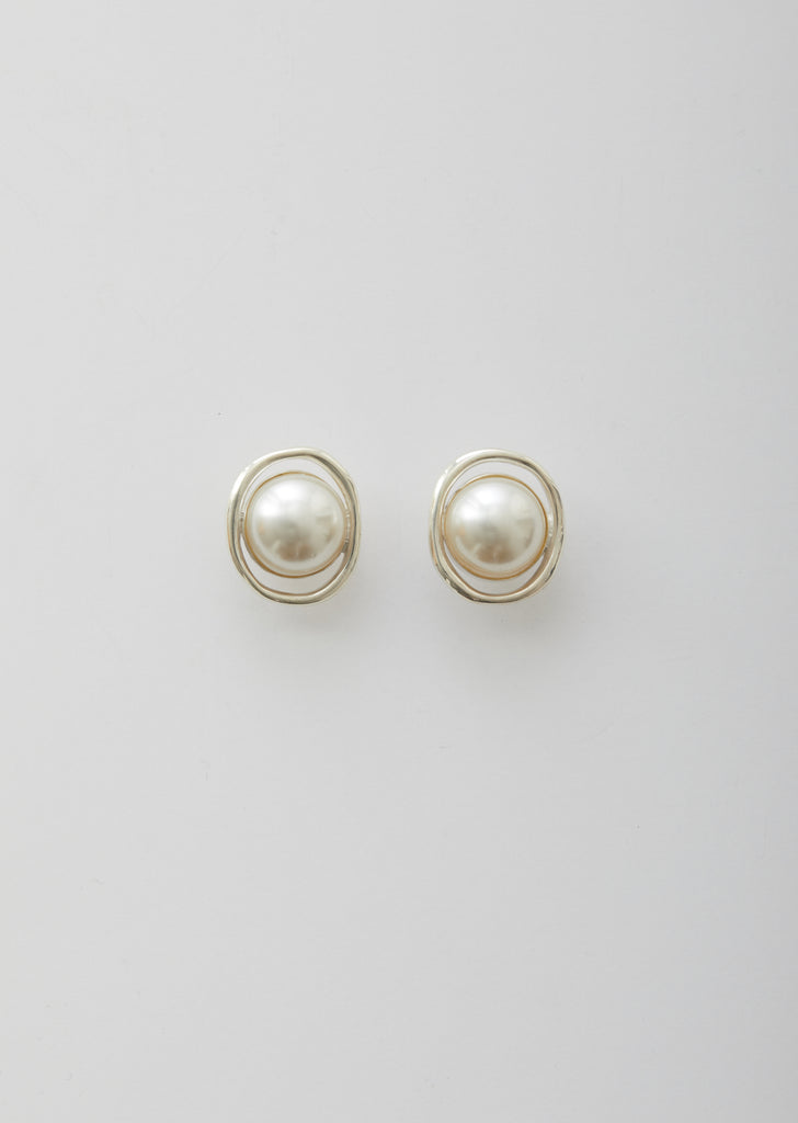 Pearl Orb Clip-On Earrings