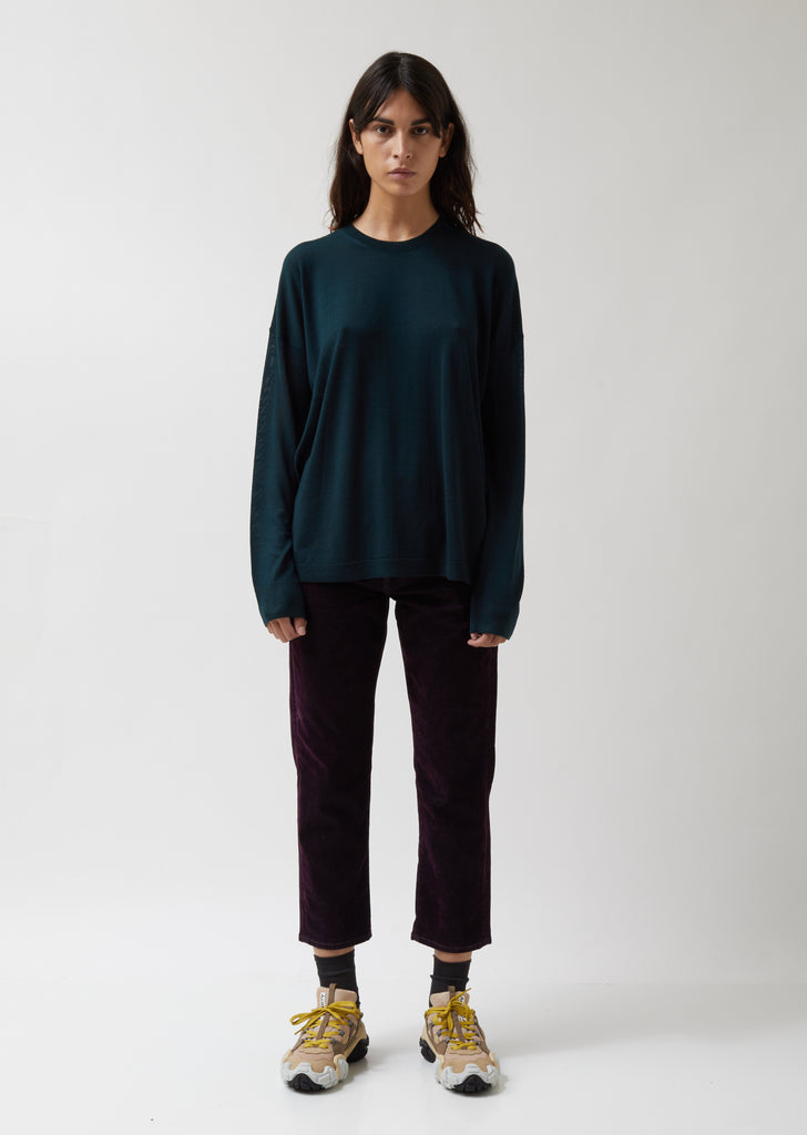Merino Wool Slouchy Crew