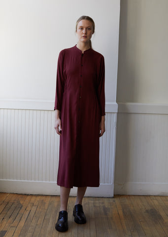 Women Rayon Twill Gathered Waist Shirt Dress