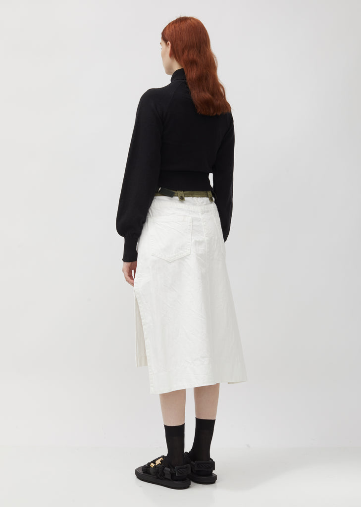 Cotton Knit Turtleneck Pullover