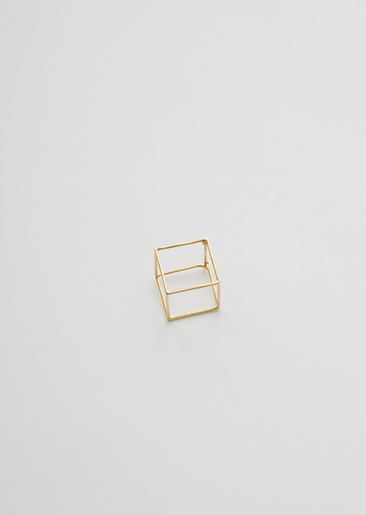 3D Square Earring 01 — 20mm