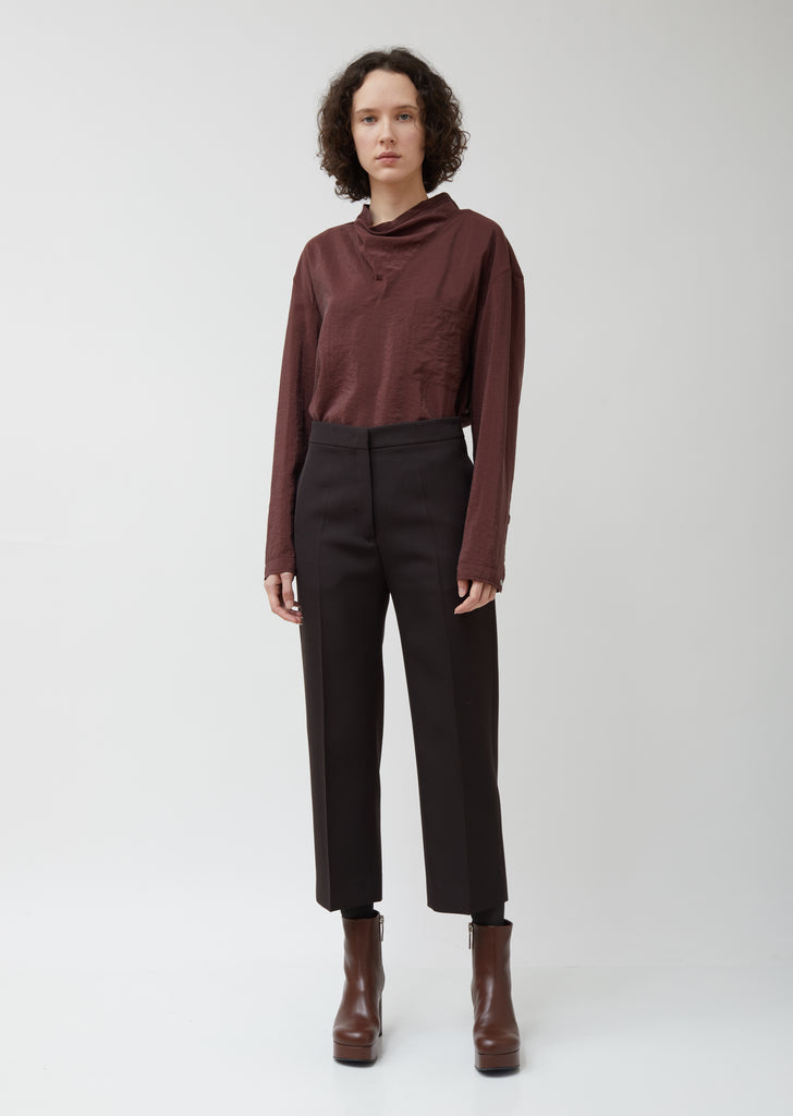 Cropped Wide-Leg Trousers