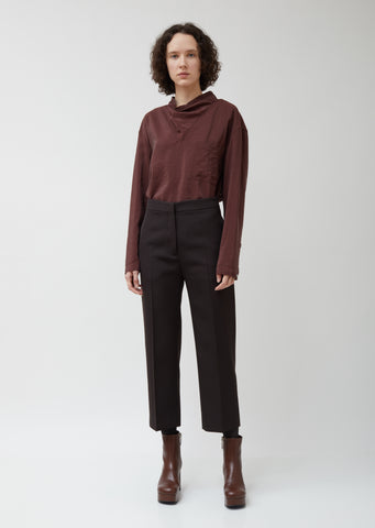 Cropped Wide-Leg Trousers