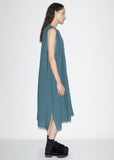 S-Asymmetrical Button Dress