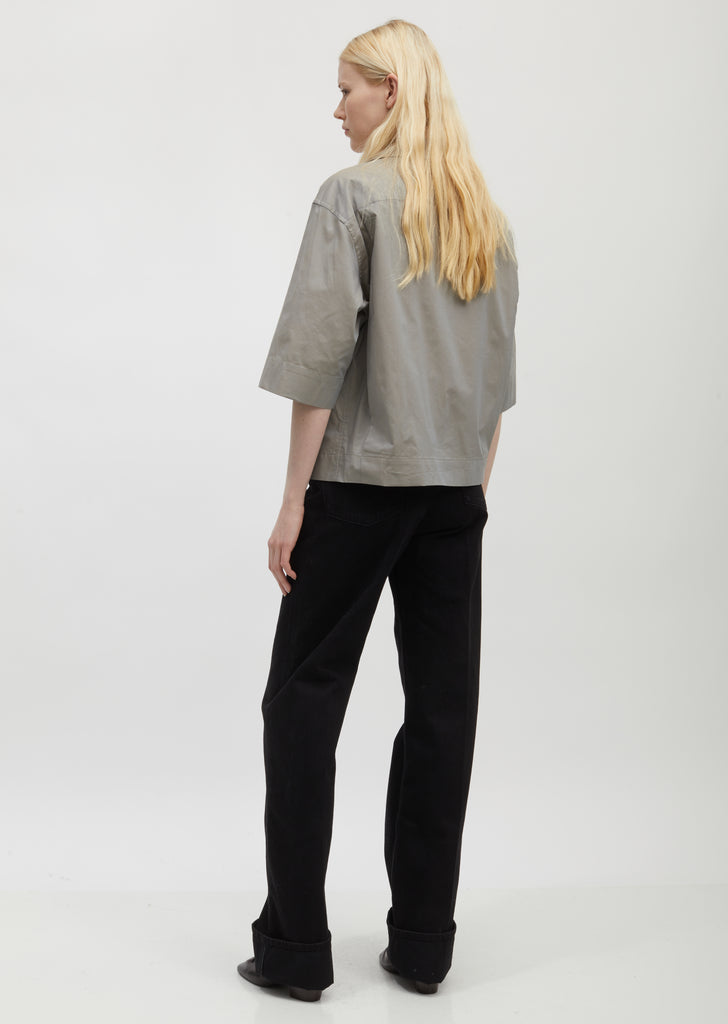 Poplin Cotton Short Sleeve Shirt