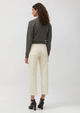 Marled Linen Blend Crew Neck Sweater