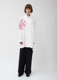 Oversized Shirt with Watercolor Print