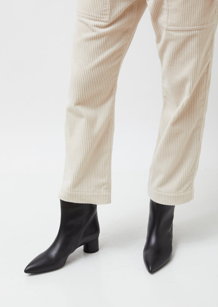 Black Pull On Ankle Boot
