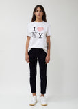 Navy Velvet Mini Skinny Pants
