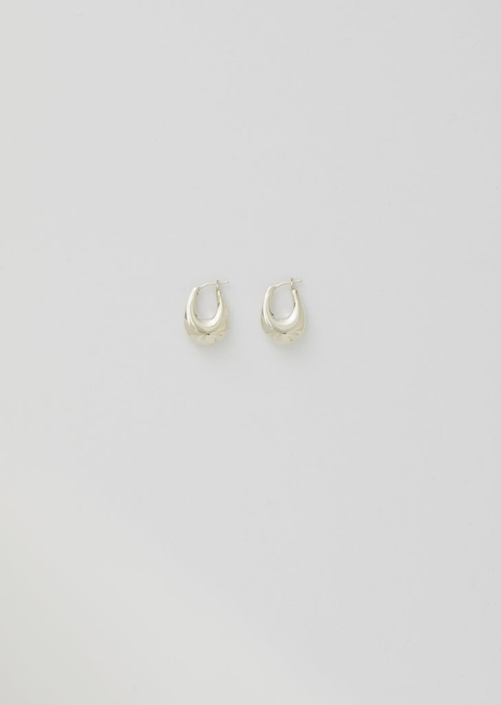 Small Etruscan Hoops, Silver