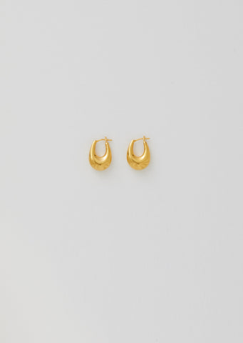 Gold Small Etruscan Hoops — Gold