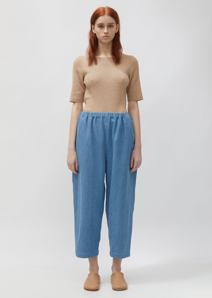 Washed Denim Trousers