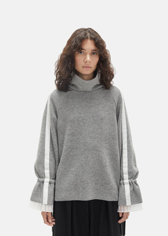 Lace Bell Sleeve Turtleneck