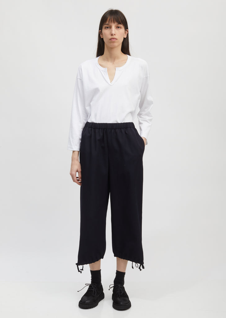 Drawstring Cuff Wide Leg Pants