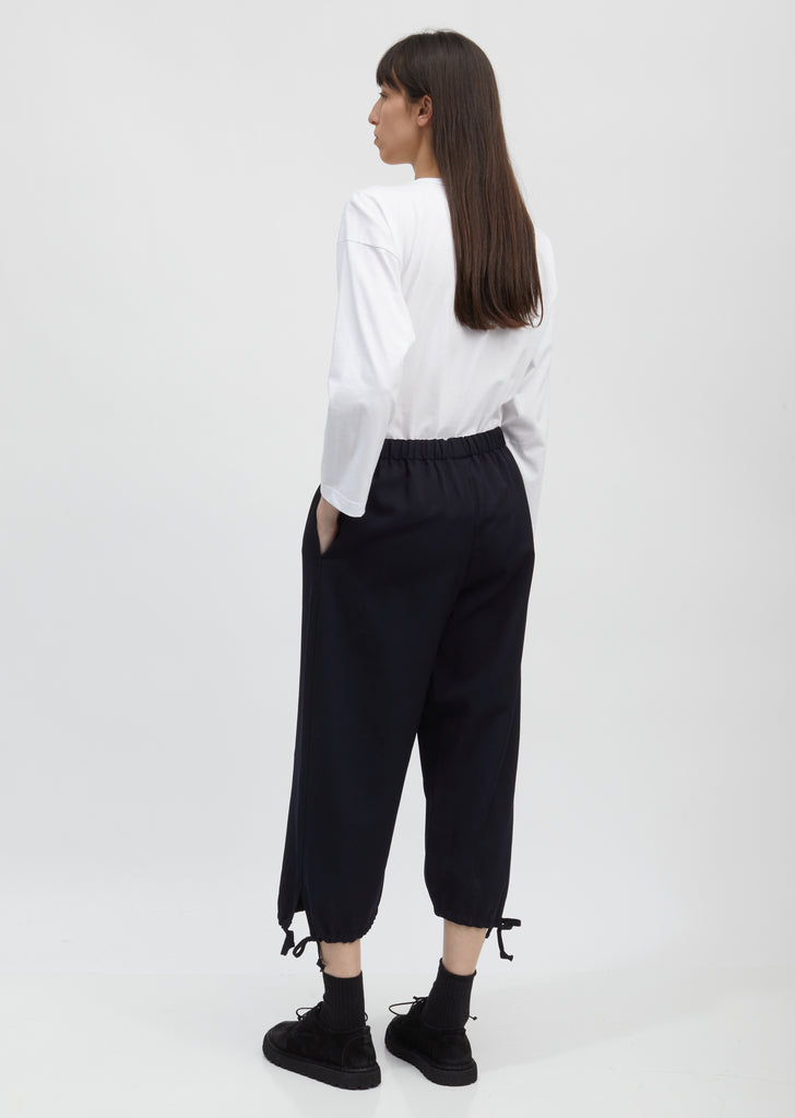 Drawstring Cuff Wide Leg Pants