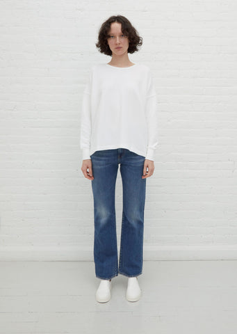 L/S Boxy Tee — White