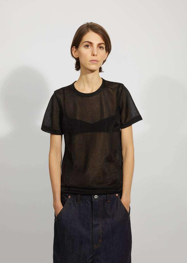 Nylon Smooth Short Sleeve Top