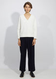 Slub V-Neck Sweatshirt