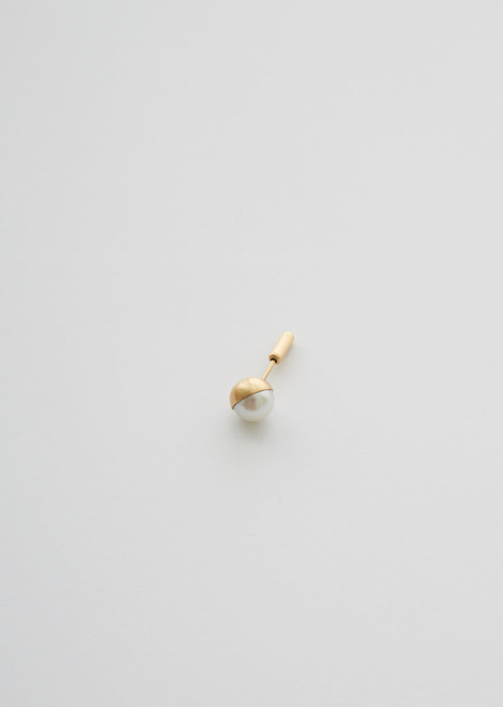 Half Akoya Pearl Earring 45°, Single