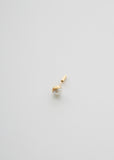 Half Akoya Pearl Earring 45°, Single