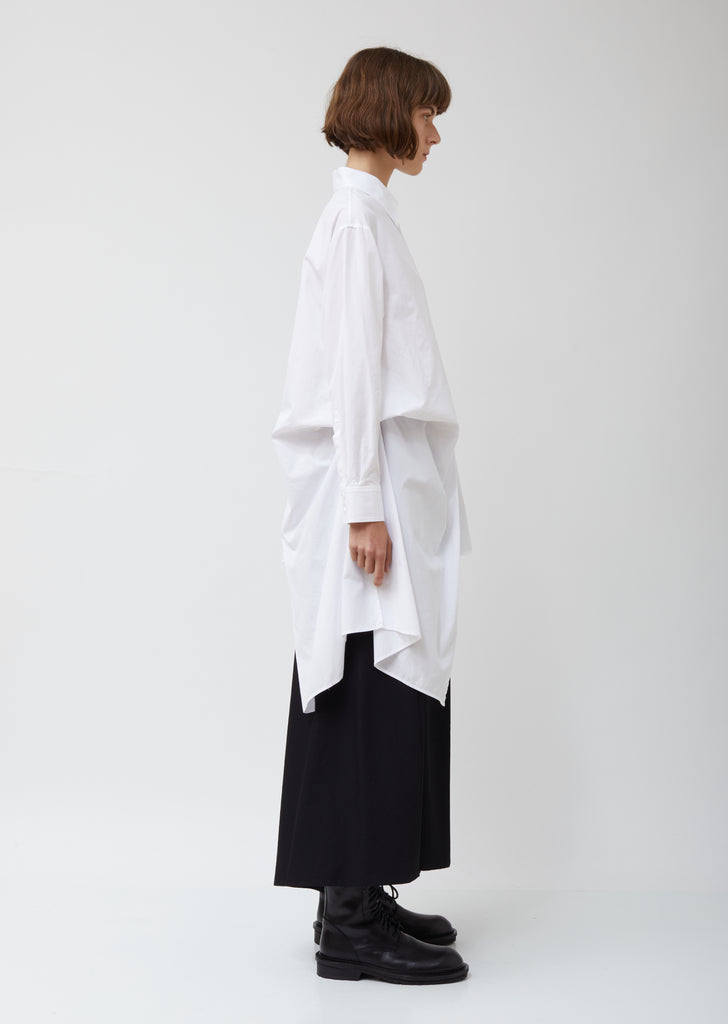 Right Side Picked Drop Button Front Shirt