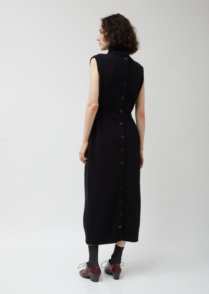 Black Wool Tube Dress
