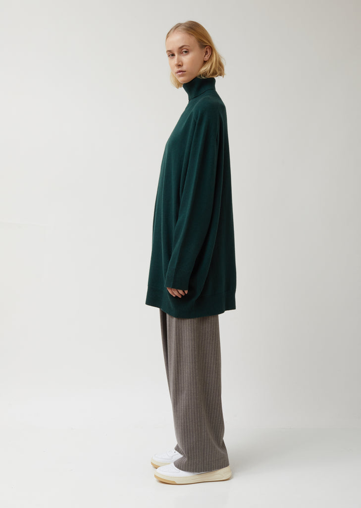 Merino Wool Cashmere Blend Turtleneck