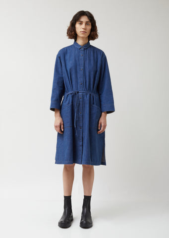 Denim Long Shirt Dress