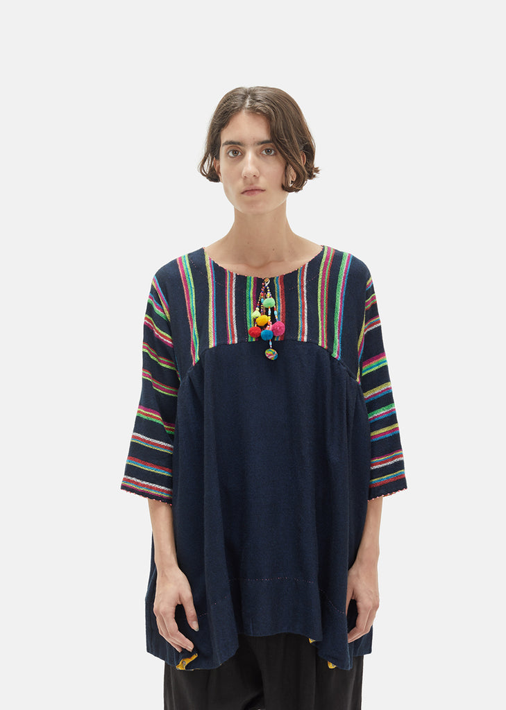 Wool Stripe Yoke Top