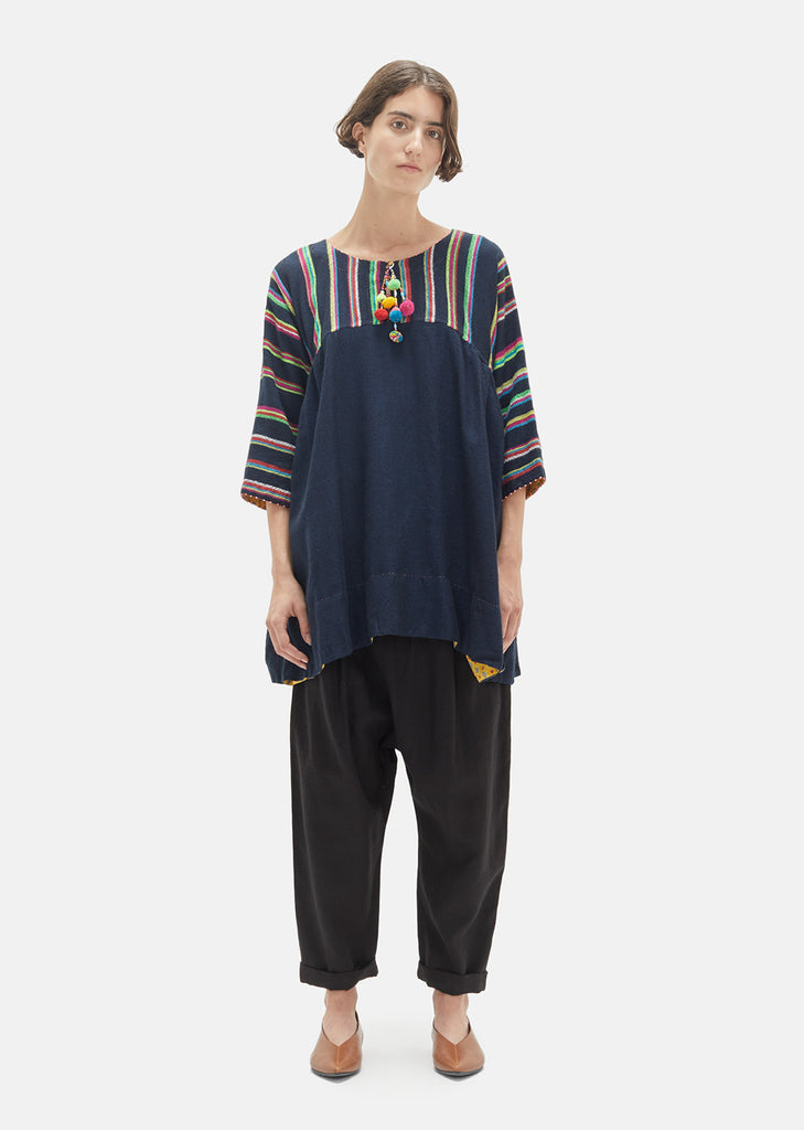 Wool Stripe Yoke Top