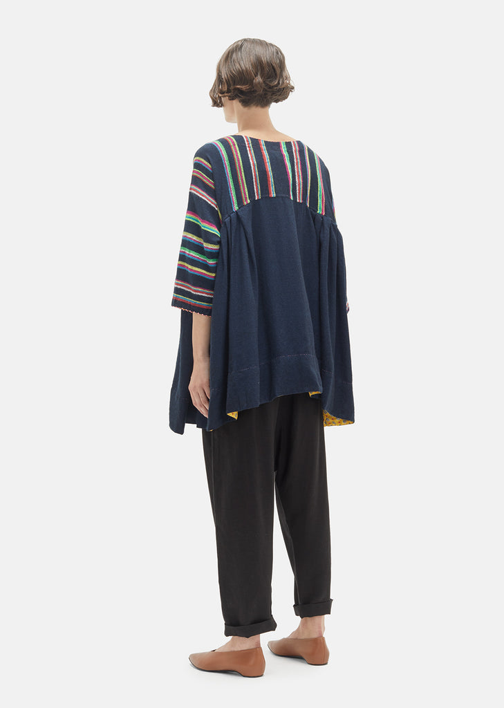 Wool Stripe Yoke Top