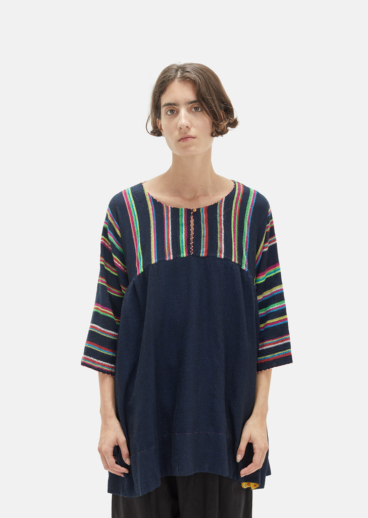 Wool Stripe Yoke Top
