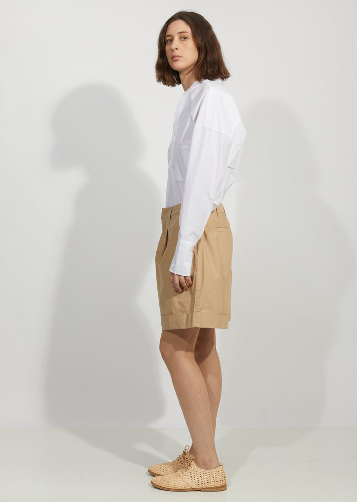 Cotton Poplin Turnup Shorts