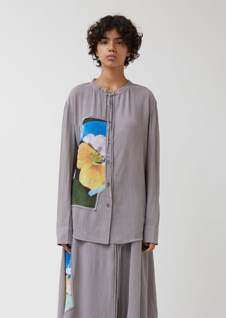 Stephany Crinkled Crepe Shirt