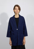 Indigo Yarn Dyed Sashiko Hanten Jacket