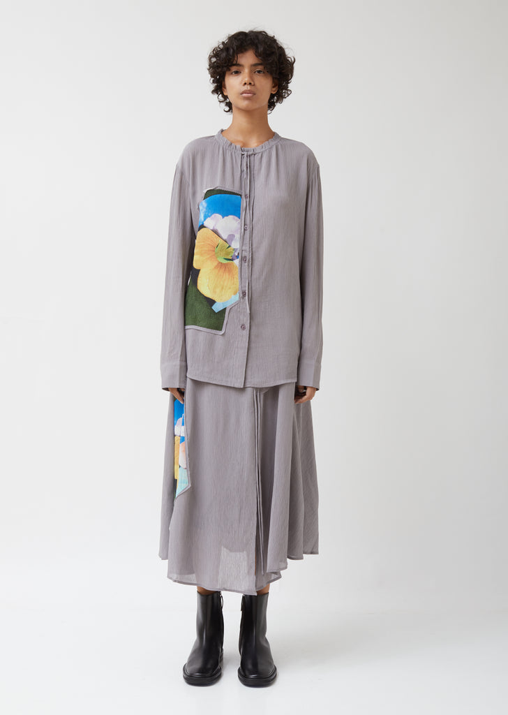 Stephany Crinkled Crepe Shirt