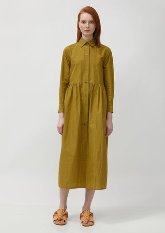 Donella Garthered Waist Shirt Dress