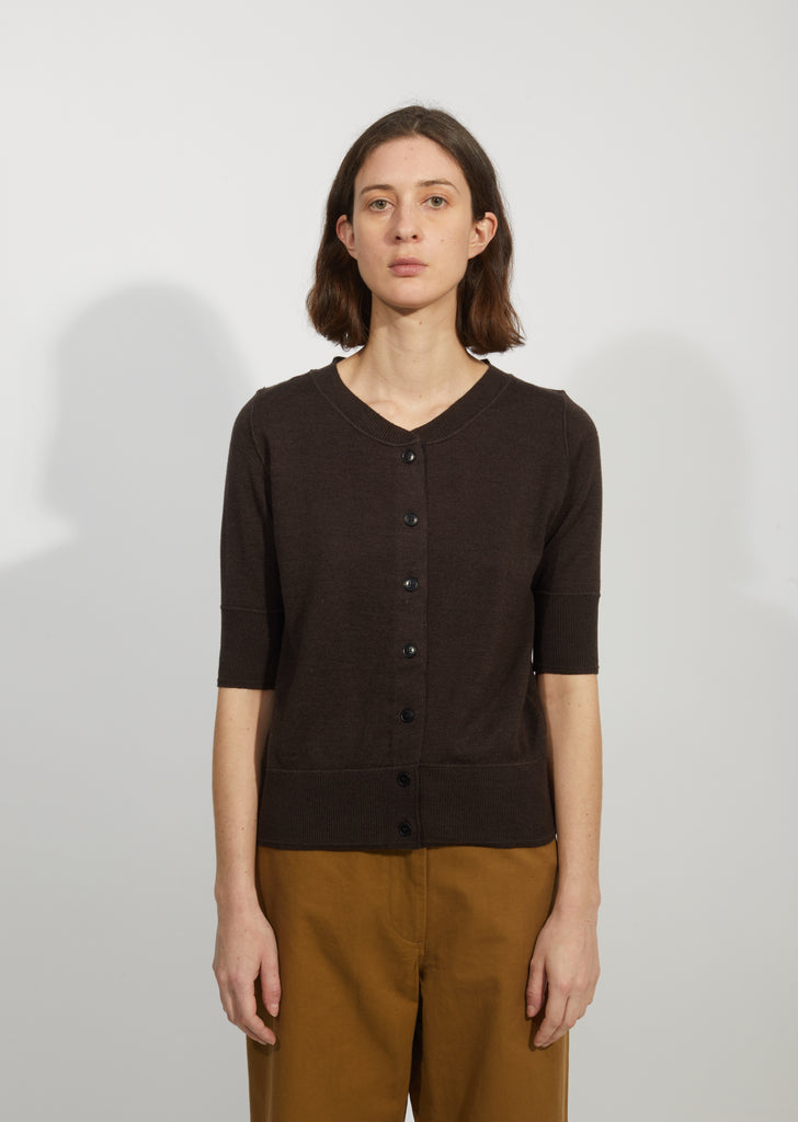 Wool & Cotton Thermal Knit Cardigan