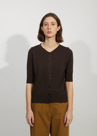 Wool & Cotton Thermal Knit Cardigan