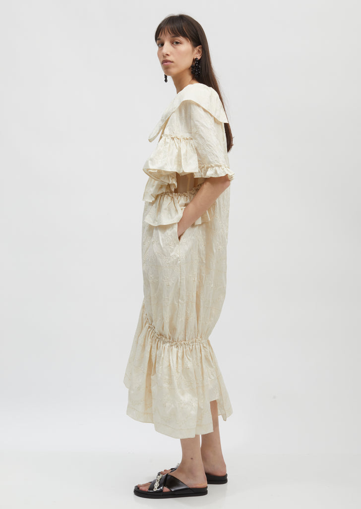 Embellished Frill Collar Fish Dress