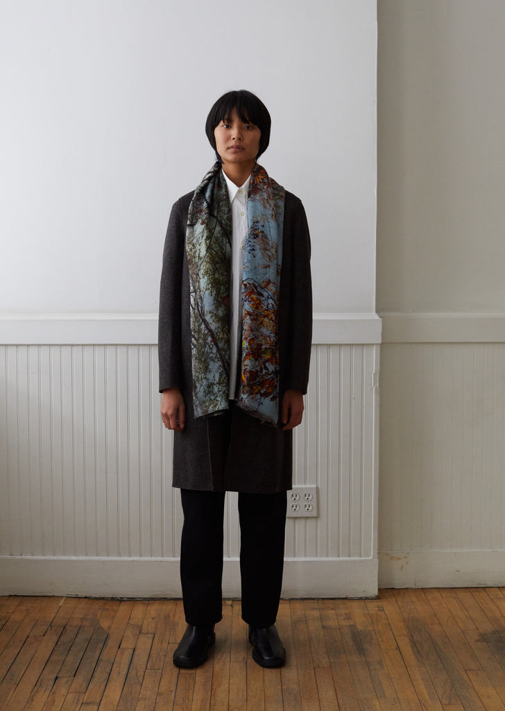 Forest Wool Cashmere Silk Blend Scarf